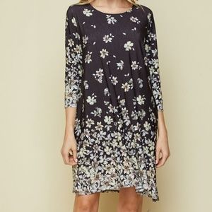 NWT Fall Floral 3/4 Sleeve Dress w/ Pockets